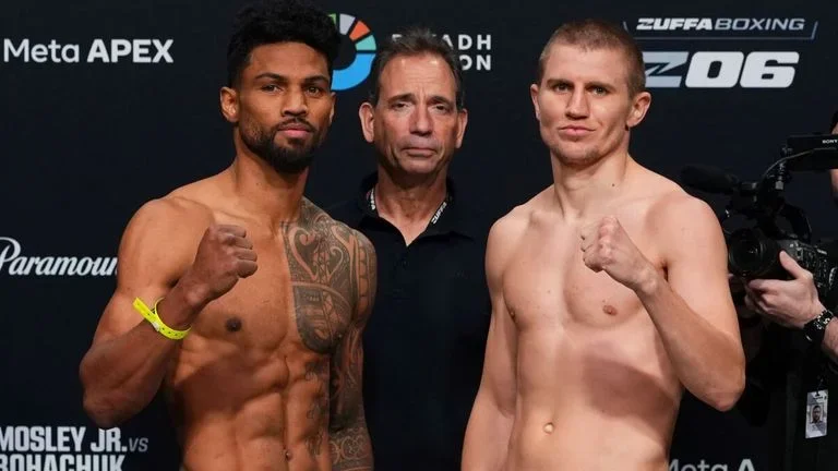Shane Mosley Jr and Serhii Bohachuk (Photos: Zuffa Boxing)